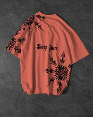 Sharp pain Printed Drop shoulder