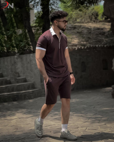 Zipper Short Suit