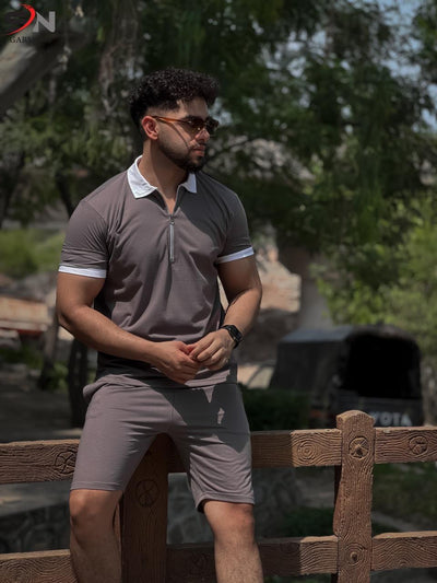 Zipper Short Suit