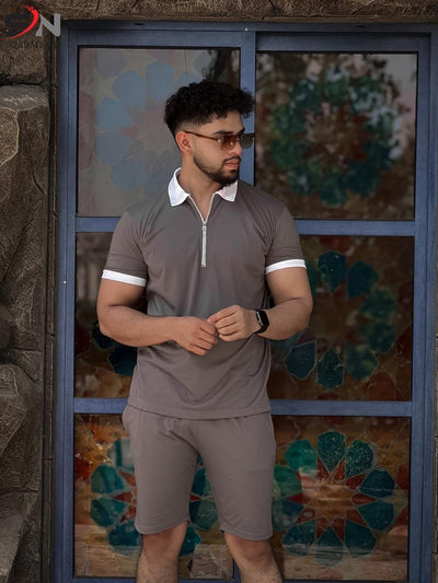 Zipper Short Suit