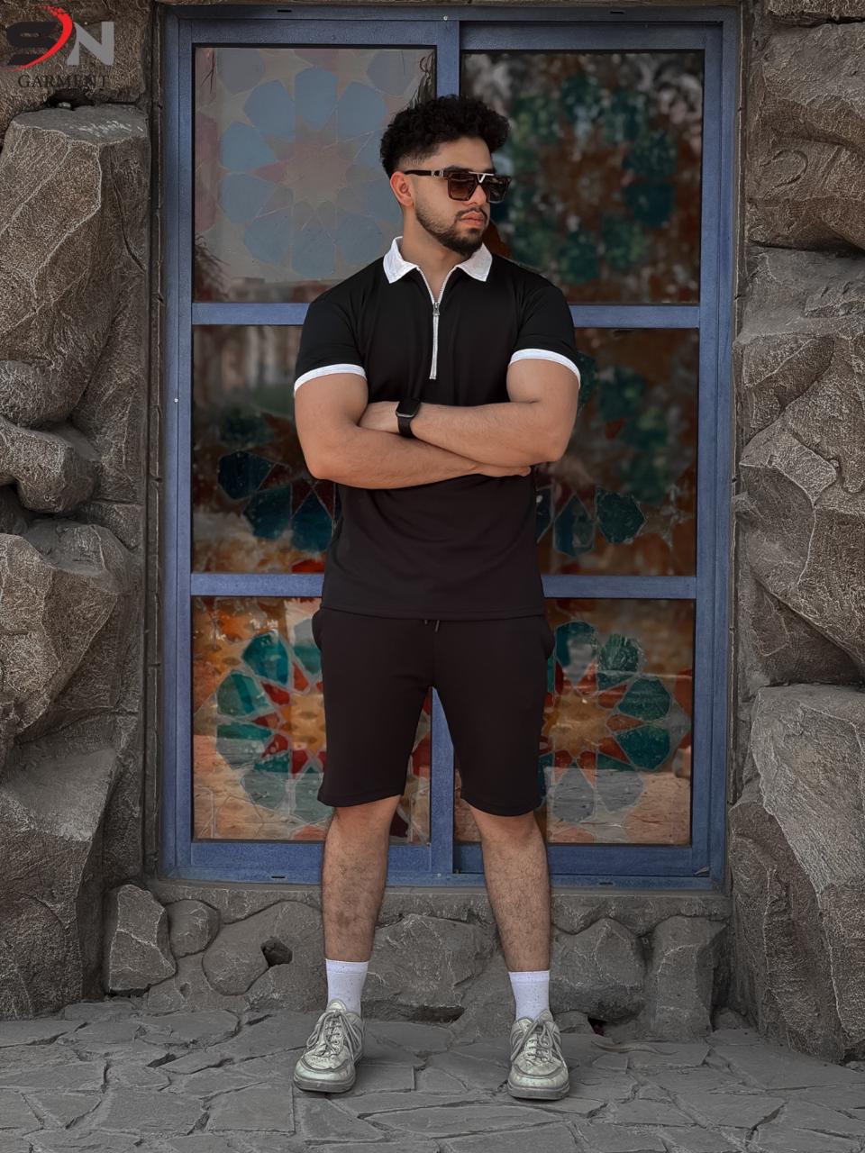 Zipper Short Suit