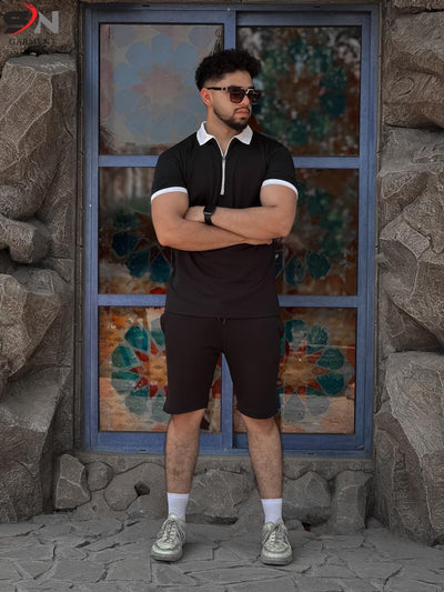 Zipper Short Suit