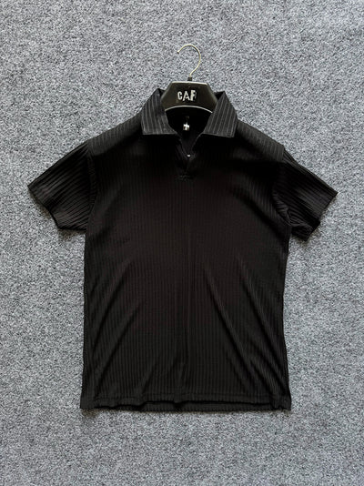 Black Striped - Cotton Old Money Shirt